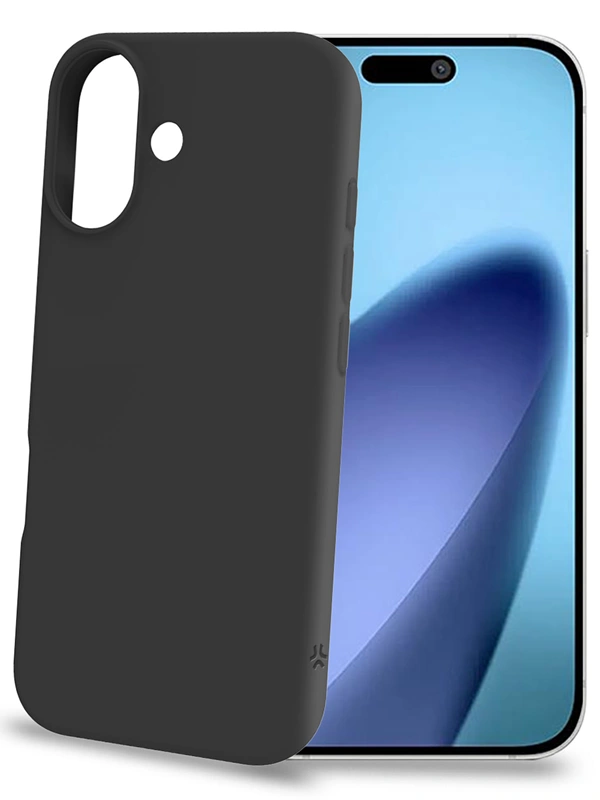 Celly iPhone 17 Cromo silikoninis dėklas, juoda, 2 nuotrauka